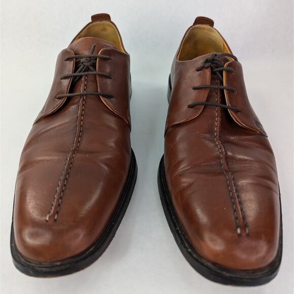 Cole Haan C06400 Men Brown Leather Oxford Center Seam Dress Shoes Size 11.5 M - Picture 4 of 10
